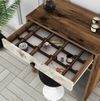 cumpără Măsuţa de toaletă Trendy Lizbon Nuc, Alb, Marmura (masa de machiaj) (GTR001450) în Chișinău 