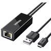 cumpără Adaptor IT Ugreen 30985 for Chromecast Micro USB to Ethernet, Black în Chișinău 