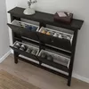cumpără Raft pentru încălțăminte Ikea Hemnes 4 отделения 107x101 Black/Brown în Chișinău 