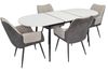 купить Комплект стол и стулья Evelin di Costacurta стол DT-533R B + 4 стула QT-227B UF885-13 (Light grey)/UF885-15 (Dark grey) в Кишинёве 