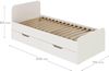 cumpără Pat pentru copii MebelStar 900 LILU 90x200 (cu sertare) White (MBS-1303) în Chișinău 