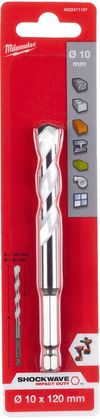cumpără Burghiu Milwaukee 4932471107 Hex 1/4", Ø10x60x120mm, multimaterial cu coada în Chișinău 