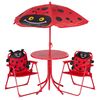 cumpără Set de mobilier pentru copii Holland 44563 Set de mobilier pentru copii Buburuza, 4 unitati: 1 masa, 1 umbrela, 2 scaune, rosu în Chișinău 