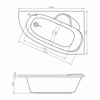 купить Ванна Bonito асимметричная Home Blanca 1600x1050 правая акрил в Кишинёве 