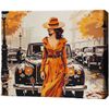 cumpără Tablou pe numere BrushMe MG0027FC 40х50cm (fără cutie) Doamnă în portocaliu în Chișinău 