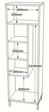 купить Шкаф-пенал Trendy DY1-W 50x165x35cm, multifunctionala (GTR006713) в Кишинёве 