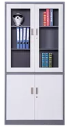 купить Металлический шкаф для папок c 4-дверьми, белый-серый 900x400x1850  мм в Кишинёве 
