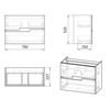 Set mobilier AIVA 80cm alb: perete, 2 sertare + lavoar montat la suprafață art 15-68-080 