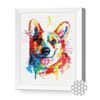 cumpără Tablou pe numere Art Gallery JS24613 Mozaic cu diamante 20x30cm Corgi multicolor în Chișinău 
