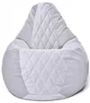 cumpără Fotoliu BeanBag BeanBag BM6132, Кресло Груша из велюра Maserrati "Romb", L, светло-серый în Chișinău 