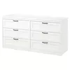 купить Комод Ikea Songesand 6 ящиков 161x81 White в Кишинёве 