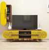 cumpără Comodă TV Trendy Defne, Nuc, Galben 145x37x35cm în Chișinău 