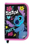 купить Школьный пенал St.RIGHT 57837 Penar 1zip, 20.5x14x3.5cm, Stitch That's Me, textil в Кишинёве 