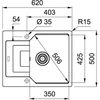 купить Мойка кухонная Franke 114.0575.007 UBG 611-62 Nero в Кишинёве 