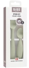 купить Посуда для кормления BIBS 4330250 Set 2 lingurite Sage в Кишинёве 