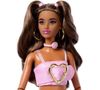 купить Кукла Barbie JJN72 Fashion Doll într-un top roz și blugi evazați в Кишинёве 