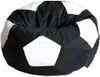 cumpără Fotoliu BeanBag BeanBag BM6078, Minge din piele ecologică Ares, L, negru cu alb în Chișinău 