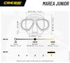 купить Аксессуар для плавания Cressi-Sub Masca inot MAREA JR SIL clear yellow (DN283010) в Кишинёве 