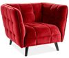 купить Кресло Signal Castello 1 Velvet (Burgundy/Wenge) в Кишинёве 