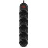 Surge Protector   5 Sockets,  1.0m,  Sven "SF-05L", Black, retail box, flame-retardant material 