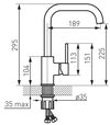 купить Смеситель кухонный Ferro FREYA BFR42S в Кишинёве 