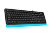 Клавиатура A4Tech FK10, проводная, черный/синий 