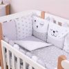 купить Детское постельное белье Veres 216.07.110*90 Smiling animals white-grey (6ед.) в Кишинёве 