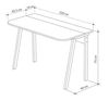 cumpără Masă de birou Trendy Luton Alb, Moka Deschis, 120x75x60cm (GTR000987) în Chișinău 
