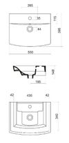 купить Умывальник мебельный прямоугольный 55 FAN (550 x 400 x 150 мм)  CERANO снят с производства в Кишинёве 