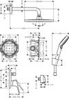 Crometta S Sistem de duș 240 1jet cu baterie monocomanda