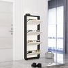купить Полка для обуви Mobildor-Lux Leo Slim 80x16x164H cm Anthracite/Sonoma в Кишинёве 