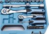 купить Набор ручных инструментов Hoegert Set de capete tubulare si accesorii 1/2,1/4 144 buc HT1R440 в Кишинёве 