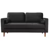 cumpără Canapea Trendy Roma Negru, 90x70x175cm (2 locuri) în Chișinău 