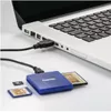 купить Кардридер Hama 124131 USB 2.0 Multi-Card Reader, SD/microSD/CF, blue в Кишинёве 