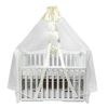 купить Кроватка PernaMea Baldachin Premium Pompom cu manjeta Ivory (PM.101301/5) в Кишинёве 