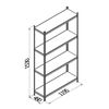 cumpără Raft metalic galvanizat Gama Box 1195Wx480Dx1530H mm, 4 poliţe/MB în Chișinău 