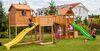 купить Детская площадка Fungoo Maxi Set SIZED PLAZA (My_Side Fortress Toybox Rainbow) teak painted в Кишинёве 