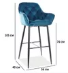 cumpără Scaun de bar Signal Cherry H-1 velvet în Chișinău 
