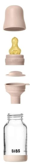 купить Поильник BIBS 5019244 Biberon din sticla anticolici Blush cu tetina din latex 0+ luni, 120ml в Кишинёве 