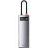 купить Переходник для IT Baseus CAHUB-CV0G 8in1 Type-C to 1*HDMI+USB-A 3.0+PD*1+RJ45*1+SD/TF*1, Metal Gleam Series, Space Gray в Кишинёве 