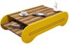 купить Журнальный столик Trendy Cool, орех, желтый 120x30x63 см в Кишинёве 