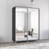 cumpără Dulap Mobildor-Lux Aron-P uși glisante din oglinzi (160x60x240H cm) Anthracite în Chișinău 