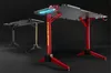 купить Офисный стол Lumi GMD03-1 Conqueror Gaming Desk with RGB Lighting, Black/Red в Кишинёве 