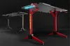 cumpără Masă de birou Lumi GMD03-1 Conqueror Gaming Desk with RGB Lighting, Black/Red în Chișinău 