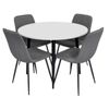 купить Комплект стол и стулья Evelin di Costacurta стол DT-402-3B + 4 стула YTC-078B Bjorn-13 (Grey) в Кишинёве 