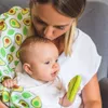 Pelincuta din bambus Babyono Avocado (120x120 cm) + jucarie 