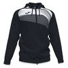 FINAL SALE - Олимпийка JOMA - SUPERNOVA II HOODIE JACKET BLACK-WHITE 
