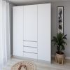 cumpără Dulap Smartex (15915) N16 180cm Alb+Kashemir în Chișinău 