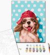 купить Картина по номерам BrushMe BS53618 40x50 cm (în cutie) Câine cu acadea в Кишинёве 