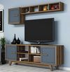 cumpără Set mobilă living Trendy Ayla, Nuc, Albastru 160x56x35cm în Chișinău 